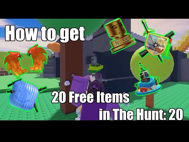 How to get all FREE ITEMS in The Hunt: Roblox 20 | 20 FREE ITEMS | How it works