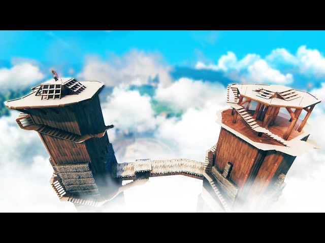 I built as high as POSSIBLE in my Valheim village
