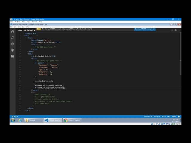 CIS165 L1 JavaScript Objects