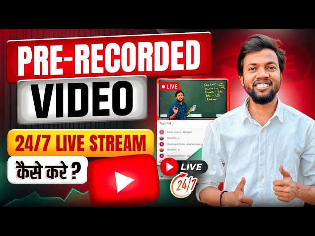 How To Live Stream 24/7 On Youtube ? Pre Recorded Video Live | Channel Monetise 🤑 