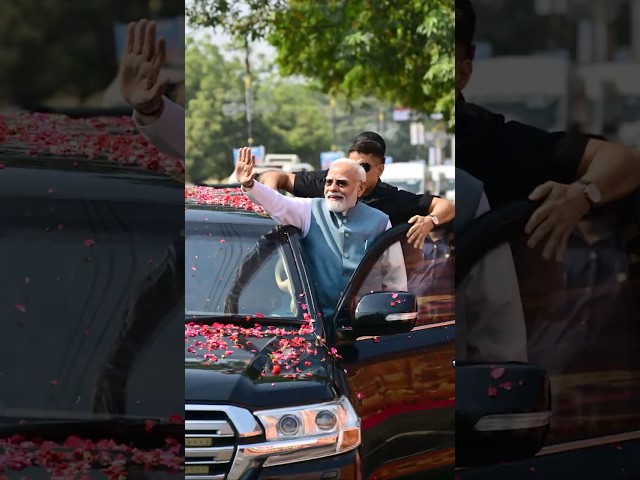 PM Modi receives a warm welcome in Kashi | #varanasi | #shorts