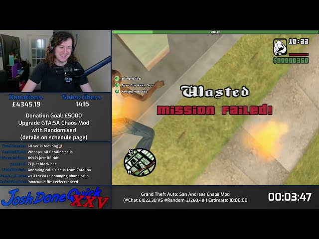 Grand Theft Auto: San Andreas Chaos Mod Josh Done Quick XXV