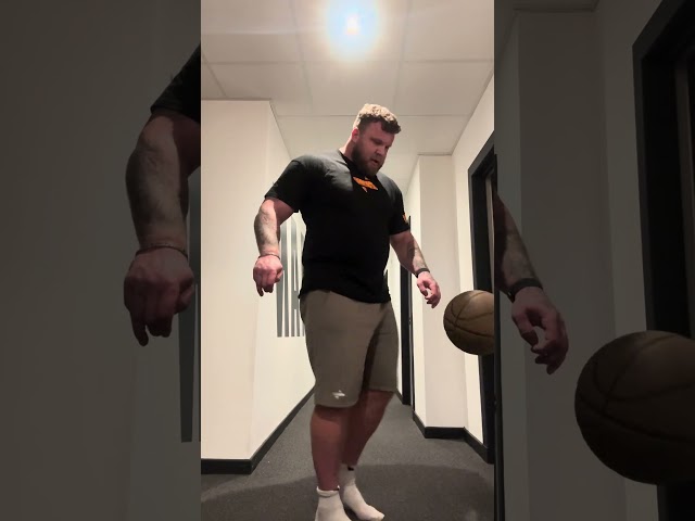 Elite Ball Control From World's Strongest Man #basketball #skills