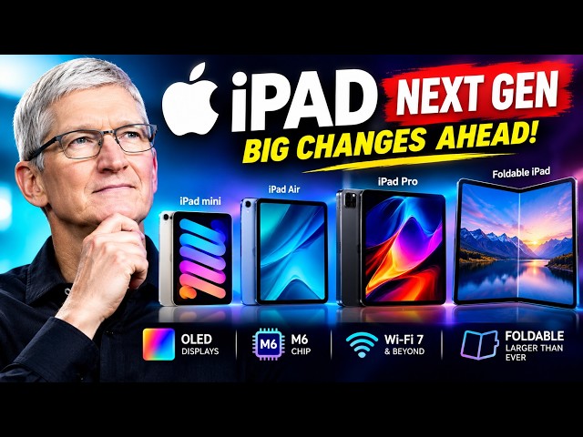 УТЕЧКИ об Apple iPad 2026–2027: OLED iPad Mini, M6 iPad Pro и складной iPad!