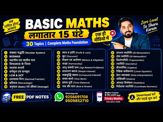 गणित शुरू से सीखें । Basic math kaise sikhe Math For Beginners: गणित बिलकुल ज़ीरो लेवल से सीखें