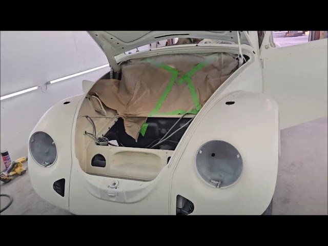 PART 3 - 1974 VOLKSWAGEN VW SUPER BEETLE BUG - PPG SHOP LINE URETHANE BASE COAT