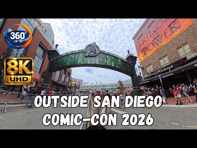 🦸 San Diego Comic-Con 2026 in 360° | Experience the Entrance Outside SDCC in 4K