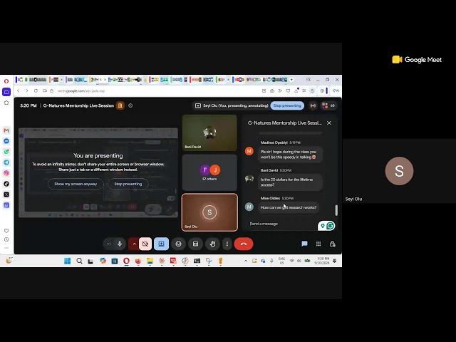 G-Natures Mentorship Live Session