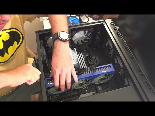 Installing a Intel Sparkle B580 GPU in a Pc