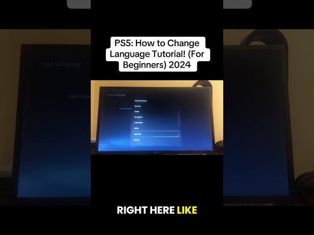 PS5: How to Change Language Tutorial! (For Beginners)