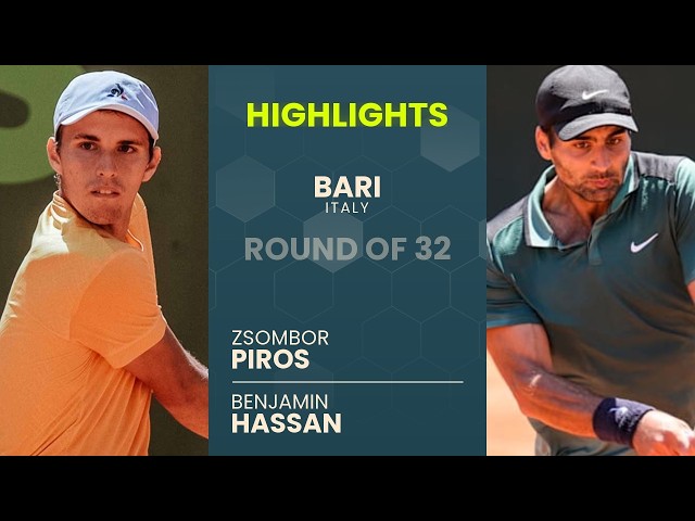 Zsombor Piros vs Benjamin Hassan Highlights | Bari 2026 Round of 32