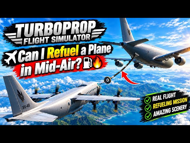 ✈️ Mid-Air Refueling Challenge! | Turboprop Flight Simulator