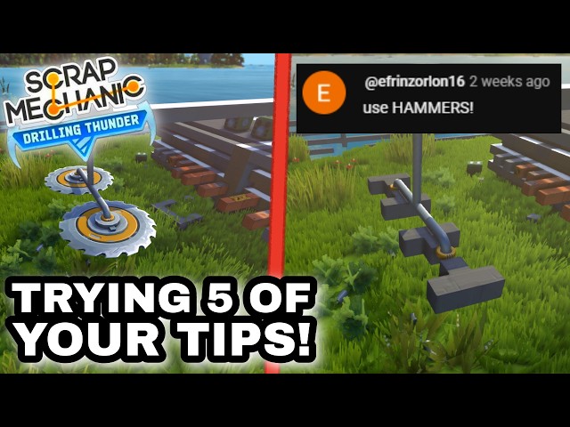 Using 5 Of My VIEWERS TIPS In SCRAP MECHANIC!