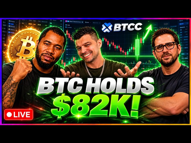 Bitcoin Holds $82K! Friday Live Trading & TA
