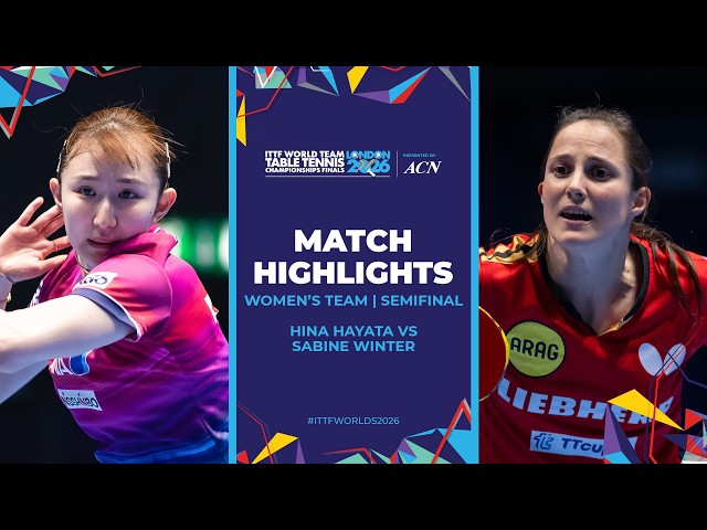 Hina Hayata vs Sabine Winter | WT - SF | #ITTFWorlds2026