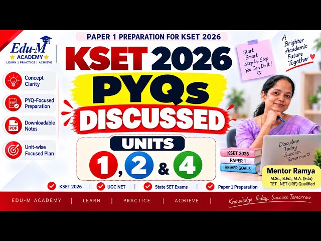 KSET |2024|2025|PYQs|Dec 2026|How to approach Questions|Complete Explanation in English|Imp Topics