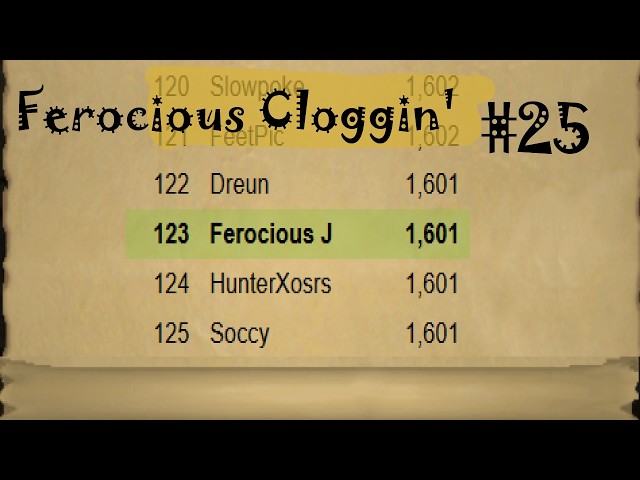 I Have Logged 1600 Collections in OSRS | Ferocious Cloggin' 25