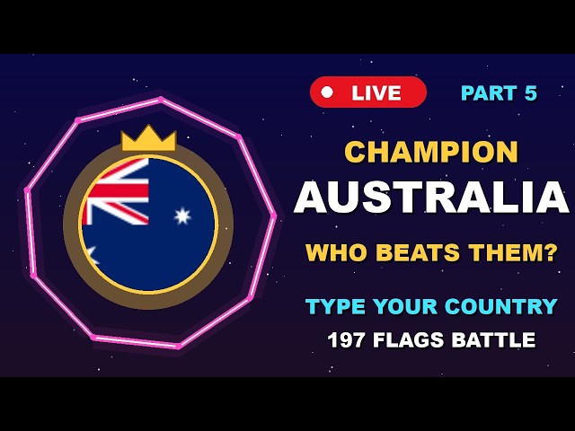 🔴 LIVE: Who Survives? 197 Flags Battle Royale 🌍 Type Your Country to SAVE It | PART 5