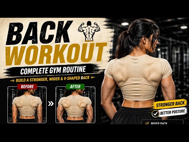 Complete  Back Workout 🦋 || Step-by-Step  Guide 