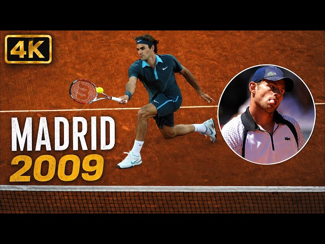 Roger Federer vs Andy Roddick - Madrid 2009 ● 4K Highlights