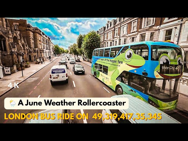 🌦️ A June Weather Rollercoaster: White City to South Kensington via 49, 319, 417, 35 & 345