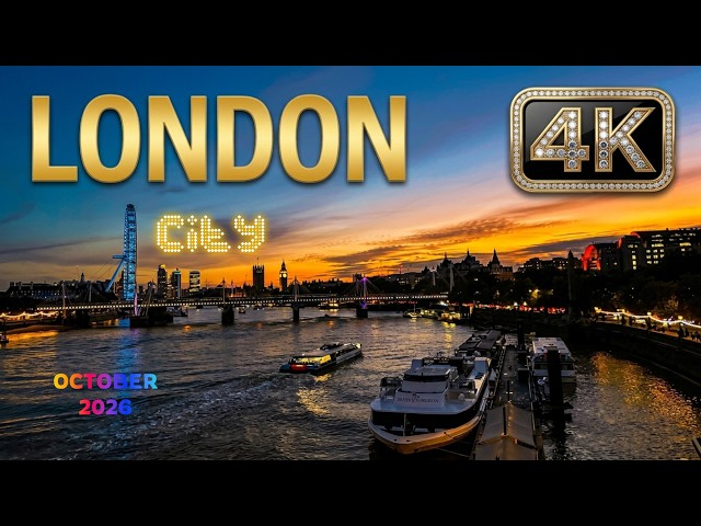 LONDON CITY TOUR OCTOBER 2026 | 4K HDR Walking Tour Around ❤️🇬🇧