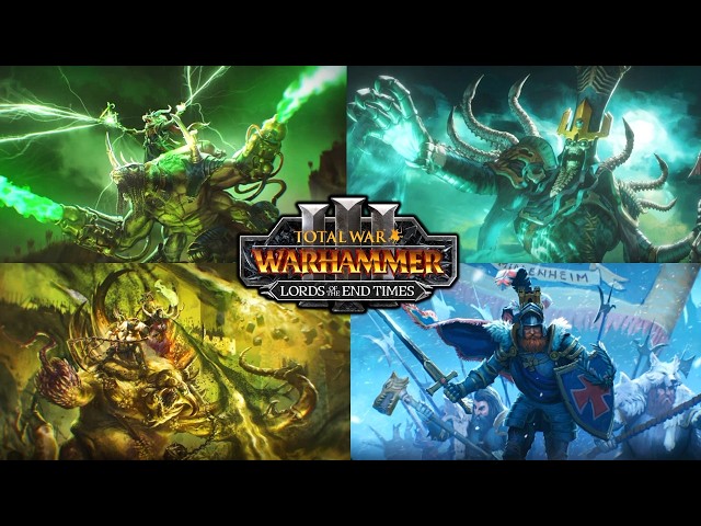 LORDS OF THE END TIMES All Campaign Intro Cinematics 4k Ultra HD - Total War Warhammer 3