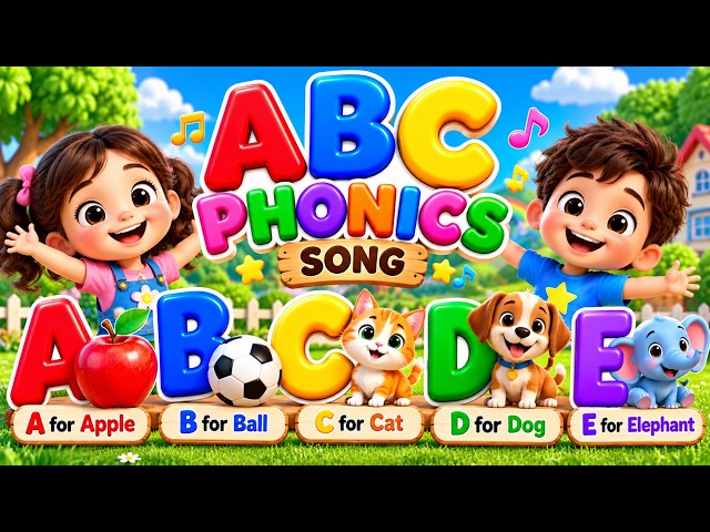ABC Phonics Song for Kids | A for Apple, B for Ball | Learn ABC Alphabet Sounds