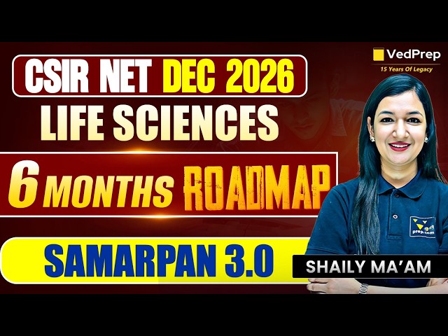 CSIR NET Life Sciences Dec 2026 | 6 Months Complete Roadmap | SAMARPAN 3.0 NET Strategy |VedPrep NET