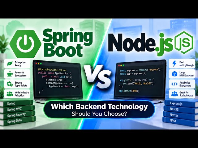 Spring Boot vs Node.js | Which Backend Technology Should You Choose? | Uplatz