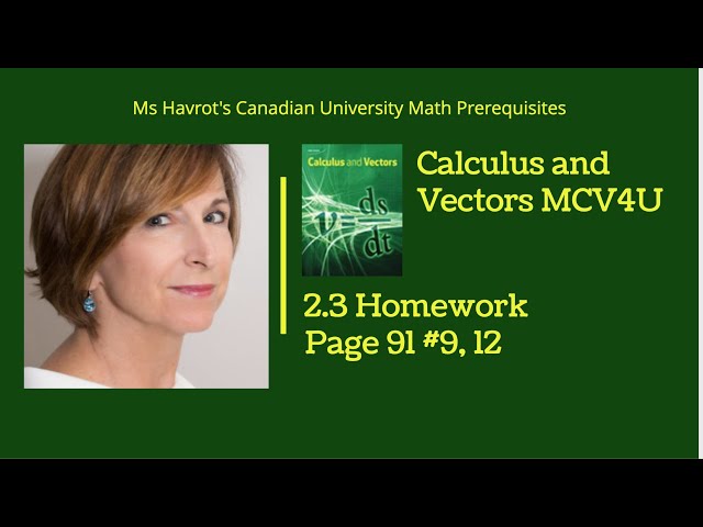 2.3 Page 91 # 9 and 12