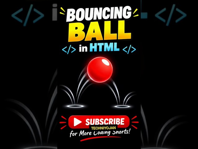 Bouncing Ball in HTML⚽| HTML CSS Animation #html #coding #shorts