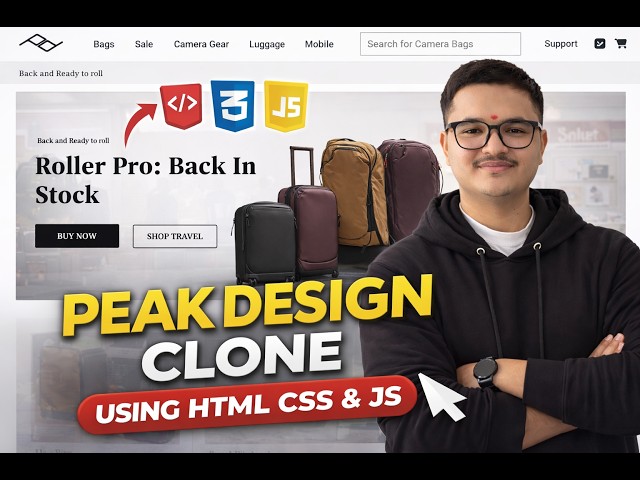 Peak Design Website Clone | Responsive HTML CSS JS Project