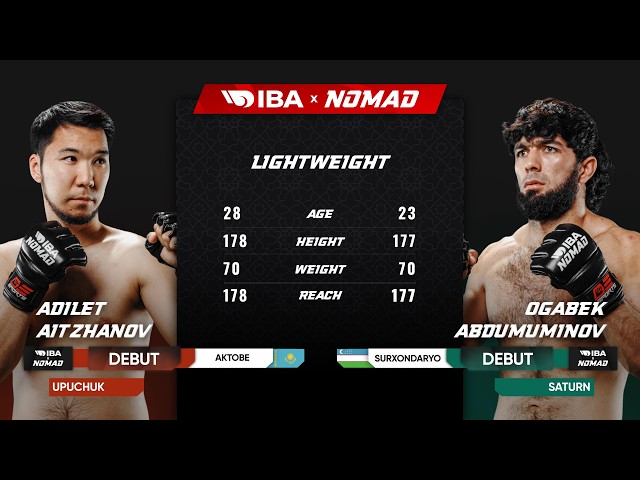 ADILET "UPUCHUK" AITZHANOV vs OGABEK "SATURN" ABDUMUMINOV | LIGHTWEIGHT | FULL FIGHT | IBA NOMAD 16