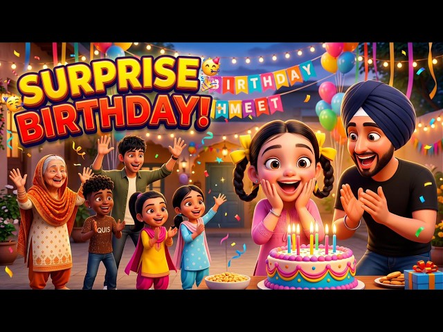 Happy Birthday Song😎💕| 🎂 Hishmeet Da Birthday 🎉 | Punjabi 3D Animated Music Video | Panjab 3D 💖