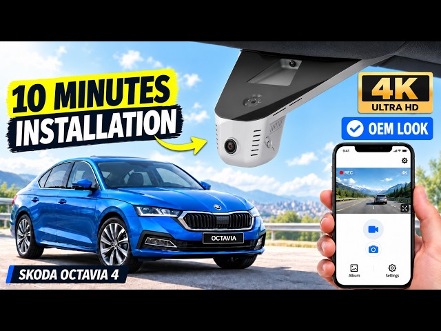 Skoda Octavia 4 FITCAMX 4K Dash Cam Installation Tutorial | OEM Look in 10 Minutes