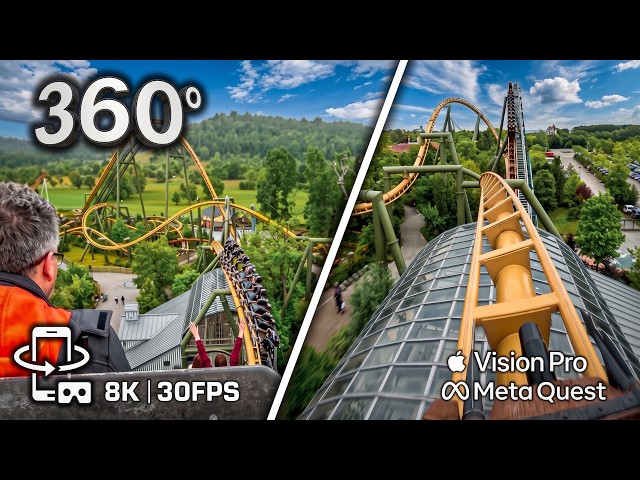 Dueling Coaster Madness: Hals über Kopf vs Volldampf 8K VR 360 🟥 Tripsdrill - Quest 3 / Vision Pro