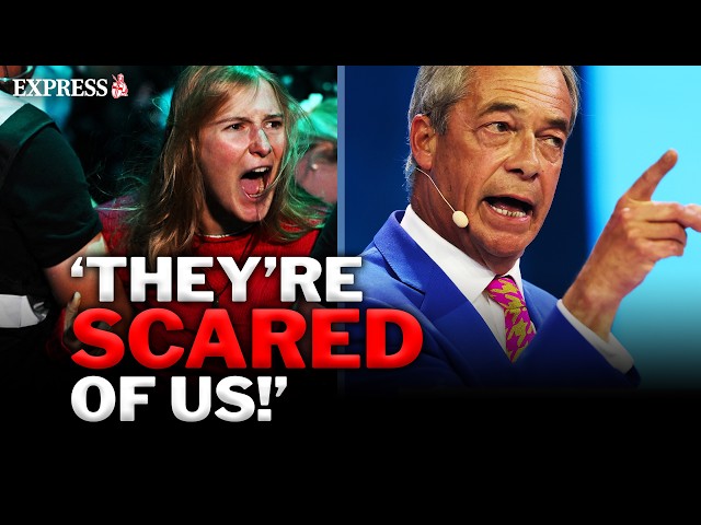IN FULL | Nigel Farage CLASHES with protestors at BOMBSHELL conference speech