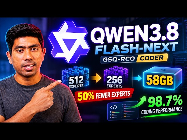Qwen3.8-Flash-Next Shrunk to 58GB — 50% Fewer Experts, 98.7% Coding Performance!