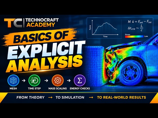 Explicit Dynamics Explained | Basics of Explicit Analysis | Time Step, Mass Scaling & Energy Checks
