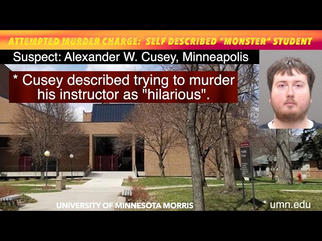 Self-Described Monster Student Charged With Trying To Stab To Death Instructor In Morris, Minnesota