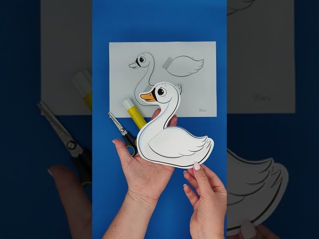 Swan Cut and Paste Paper Craft