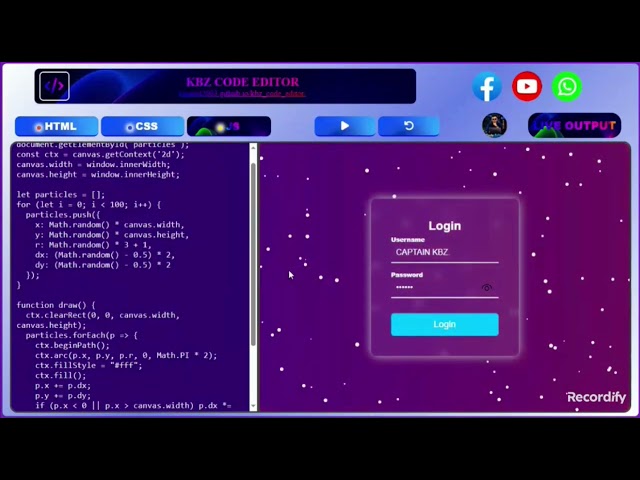 Simple Login Form With Animated Background || HTML CSS JAVASCRIPT || TUTORIAL FOR BEGINNERS