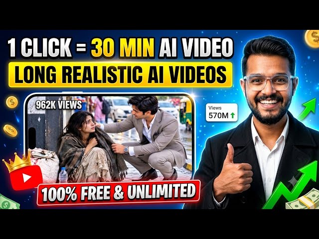 How to Create AI Videos FREE  🚀 | 1 Click Long AI Video | AI Realistic & Story Video Tutorial