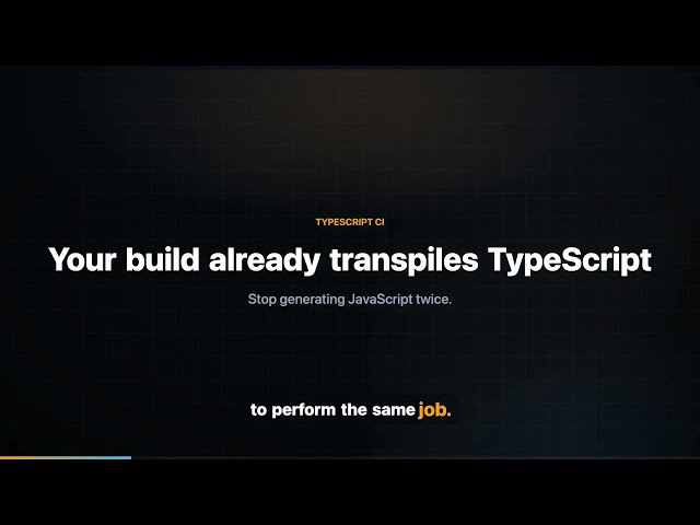 Stop Paying tsc Twice in Your Vite CI Pipeline