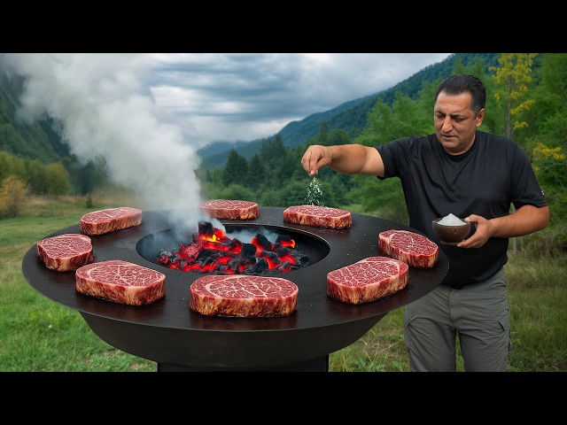 Grilling A5 Wagyu Beef Infused With Coffee And Chocolate!