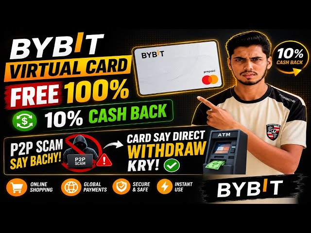 Bybit Virtual Card FREE 100% 🎉 | Get 10% Cashback | Bybit Virtual Card Full Guide | How to Use By...