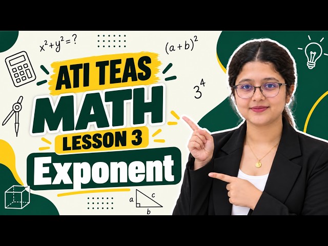 ATI Test of Essential Academic Skills Math | Lesson 3: Exponents Explained Step by Step