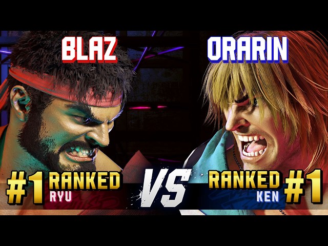 SF6 ▰ BLAZ (#1 Ranked Ryu) vs ORARIN (#1 Ranked Ken) ▰ High Level Gameplay