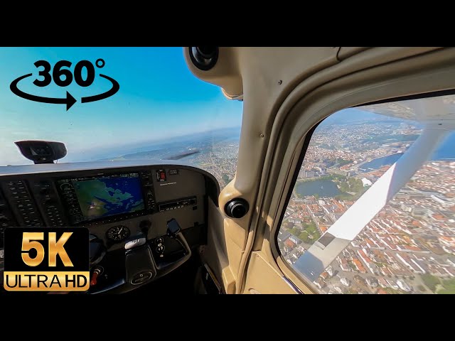 VR 360° Cessna flight over Stavanger and Sandnes